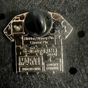 Marvel Disney Black and Gold Collector Pin